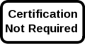 Certification not required.svg
